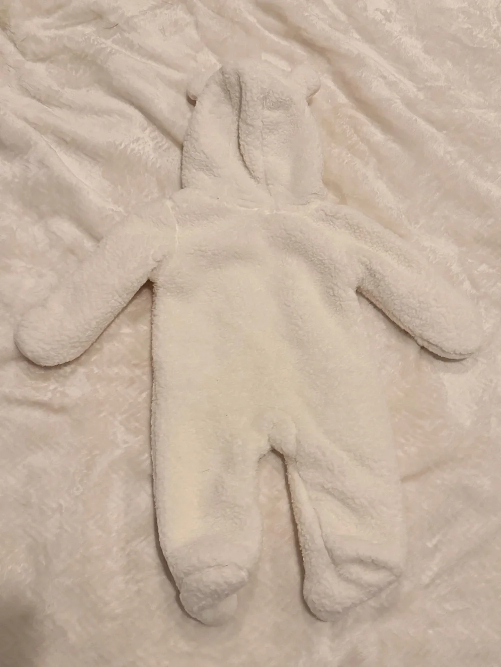 Carter's Cream Sherpa Hooded Baby Footed One-Piece